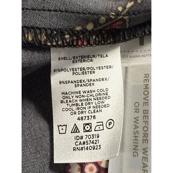 Loft Floral Print Long Sleeve Black Dress By Size 8 Zipper Back Button Cuff - Picture 6 of 7